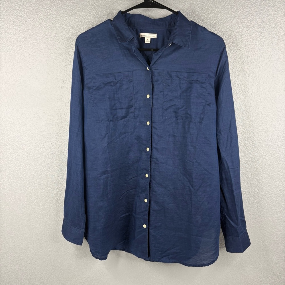 Gap Maternity Navy Buttoned Longsleeve Blouse